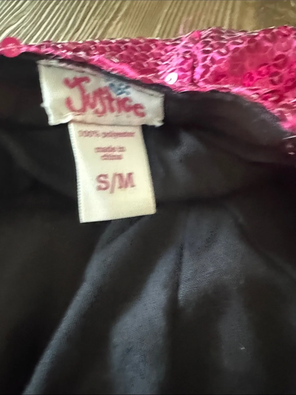 Justice Fuchsia Sequin Newsboy Cap